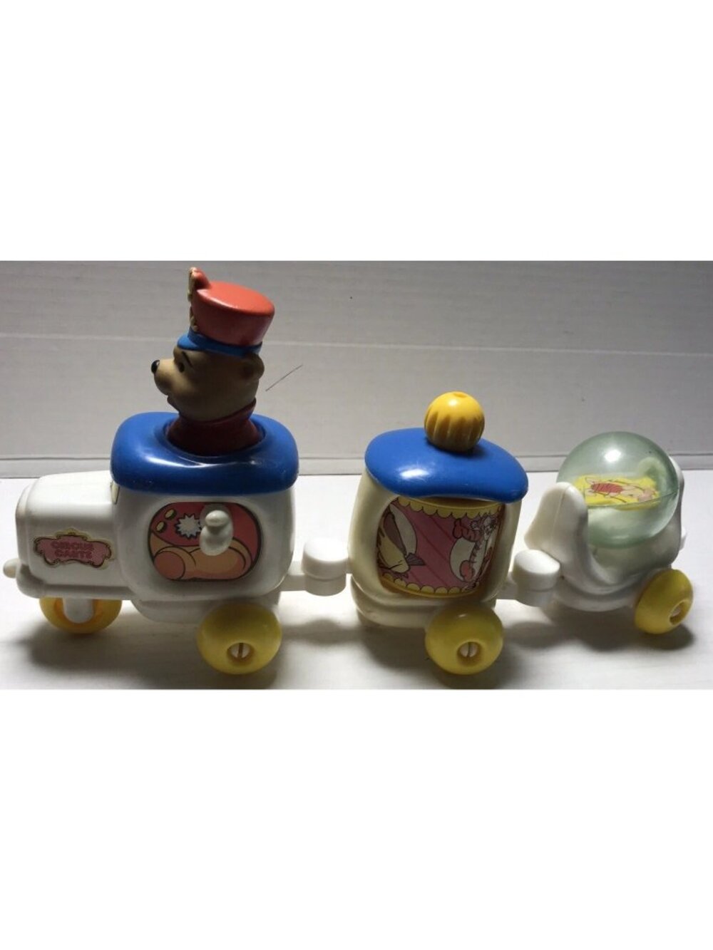 Vintage Winnie the Pooh Circus Train Pull Toy